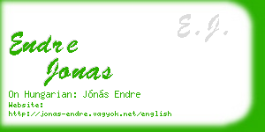 endre jonas business card