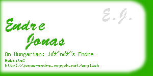 endre jonas business card